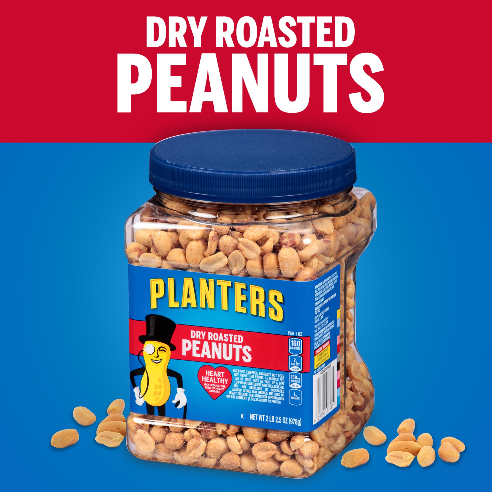 slide 6 of 13, Planters Salted Dry Roasted Peanuts 34.5 oz, 34.5 oz