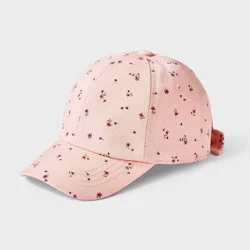 Girls' Floral Printed Canvas Hat - Cat & Jack™ Pink