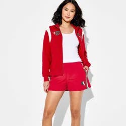 Zoe+Liv Women's Mexico Track Graphic Pull-On Shorts - Red XXS