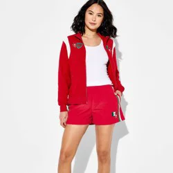 Zoe+Liv Women's Mexico Track Graphic Pull-On Shorts - Red XS