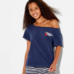 Grayson Threads Women's Made In America Short Sleeve Graphic T-Shirt - Blue L