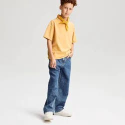 Boys' Short Sleeve Oversized Heavyweight Washed T-Shirt - Cat & Jack™ Yellow L