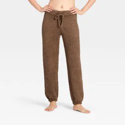 Women's Teddy Sweater Joggers - Auden™ Brown M