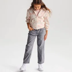 Girls' Fleece Hoodie Zip-Up Sweatshirt - Cat & Jack™ Camo S