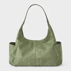 Faux Suede XL Pocket Shoulder Bag - Wild Fable™ Green