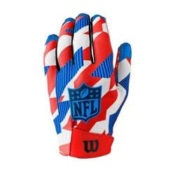 NFL Youth Ignition Receiver Football Gloves - S/M Red/White/Blue