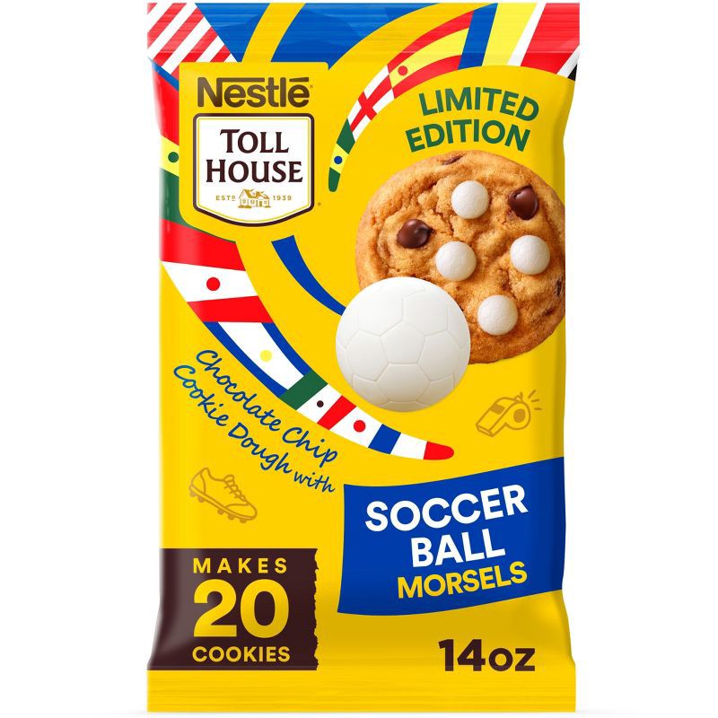 slide 1 of 7, Toll House Soccer Ball Chocolate Chip Cookie Dough - 14oz, 14 oz