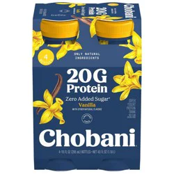 Chobani Vanilla Greek Yogurt Drink - 20g Protein 40 fl oz/4pk