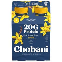 Chobani Vanilla Greek Yogurt Drink - 20g Protein 40 fl oz/4pk