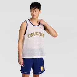 Champion Men's Classic Fit Heritage Hoops Crochet Gameday Jersey - Bright White XL