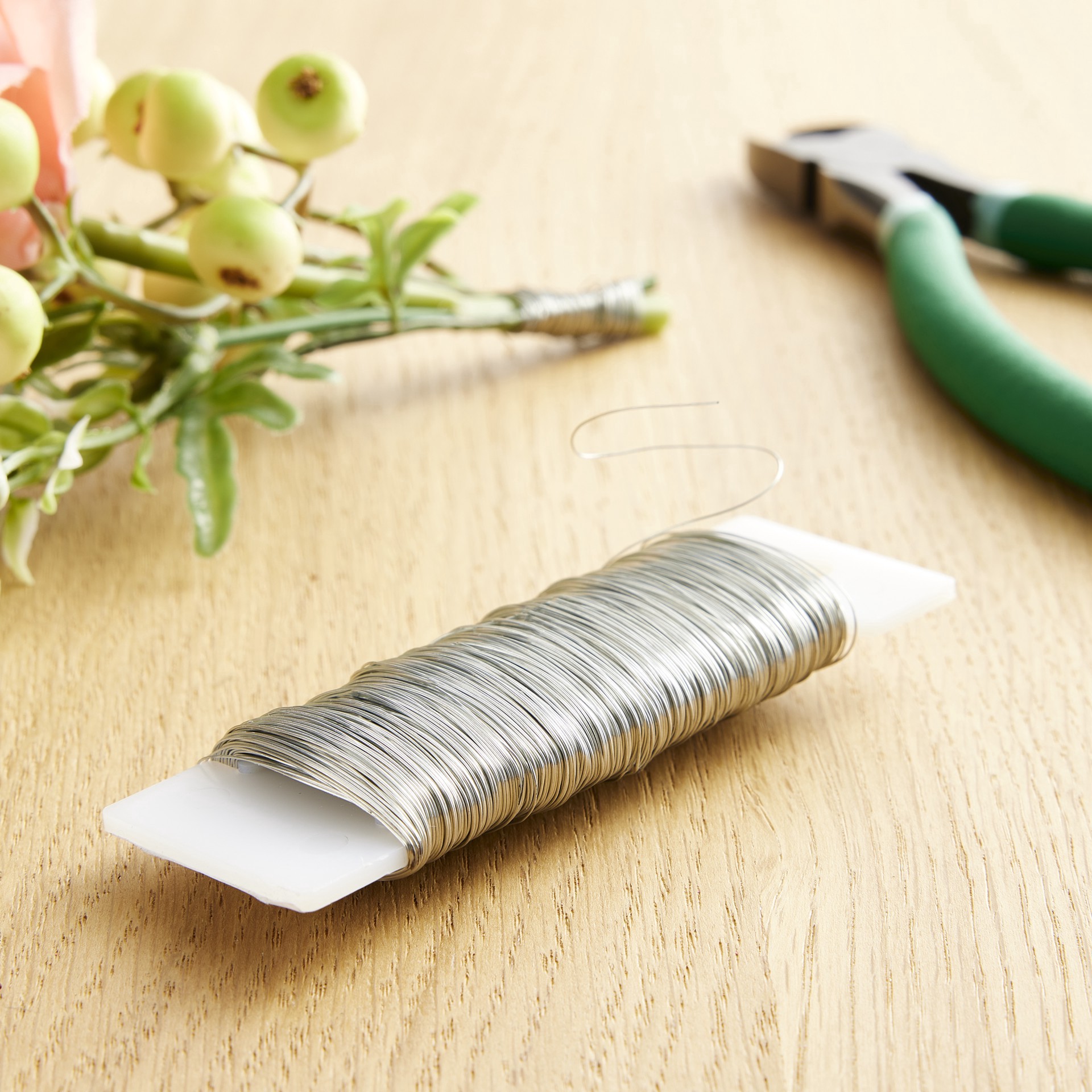 slide 2 of 2, Bright Paddle Silver Wire By Ashland, 30 gauge