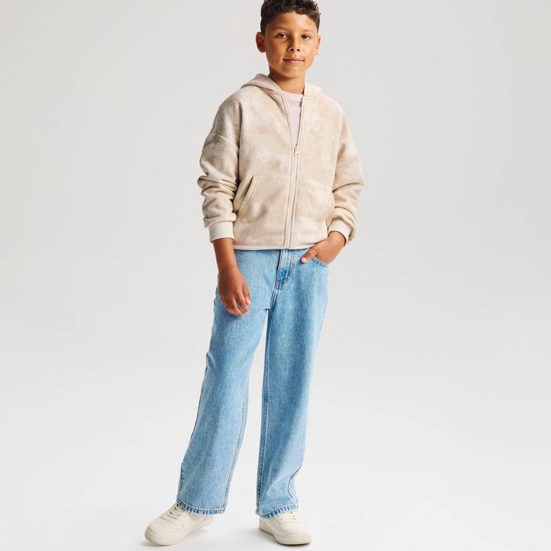 slide 1 of 3, Boys' Relaxed Fit Fleece Zip-Up Hoodie Sweatshirt - Cat & Jack™ Camo M, 1 ct