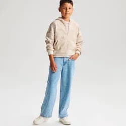 Boys' Relaxed Fit Fleece Zip-Up Hoodie Sweatshirt - Cat & Jack™ Camo L