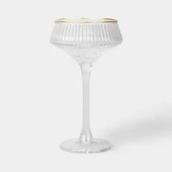 6.4 fl oz Cassin Coupe Glass Gold Rim - Threshold™