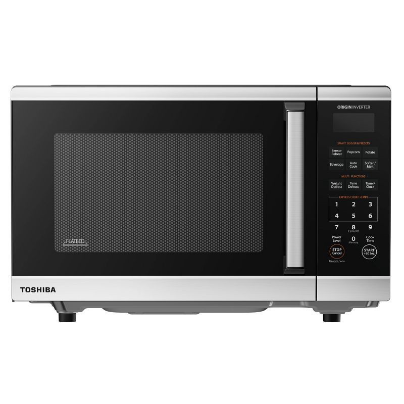 slide 1 of 1, Toshiba 1.2 cu ft Flatbed Countertop Microwave with Humidity Sensor and Inverter Technology, 1 ct