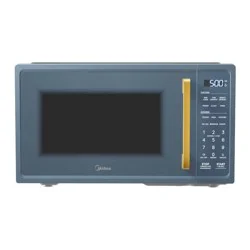 Midea 0.9 cu ft 900W Microwave Oven with Child Lock Door Midnight Blue