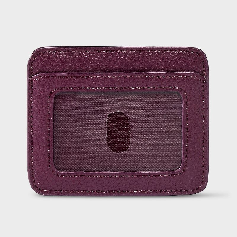 slide 1 of 6, ID Card Case - A New Day™ Dark Red, 1 ct