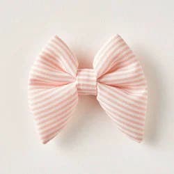 Hooray House Bow Tie - Pink Stripe XS/S