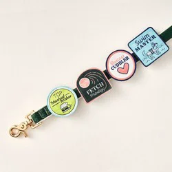 Hooray House 4pk Badges Dog Pet Collar Slides