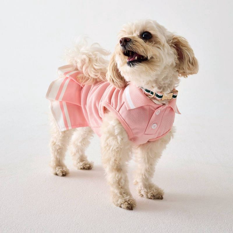 slide 1 of 6, Hooray House Country Club Polo Dress - Pink S, 1 ct