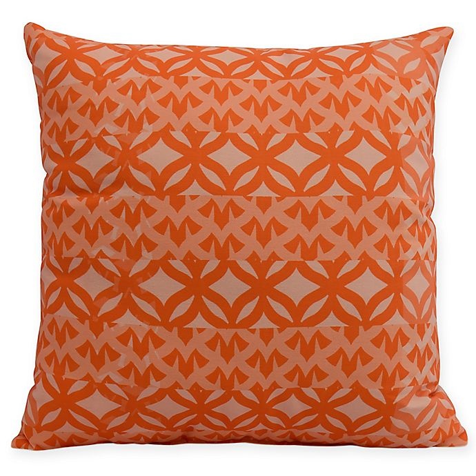 slide 1 of 1, E by Design Greeko Simple Square Throw Pillow - Orange, 1 ct