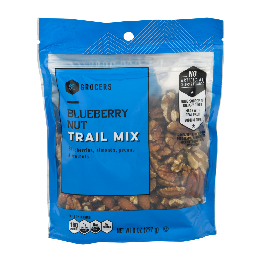 slide 1 of 1, SE Grocers Trail Mix Blueberry Nut, 8 oz