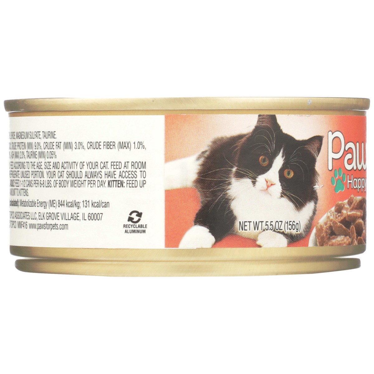 slide 7 of 11, Paws Happy Life Shredded Chicken & Salmon Dinner Cat Food in Gravy 5.5 oz, 5.5 oz