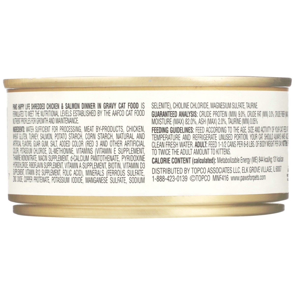 slide 11 of 11, Paws Happy Life Shredded Chicken & Salmon Dinner Cat Food in Gravy 5.5 oz, 5.5 oz