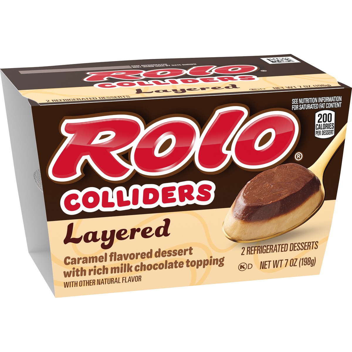 slide 2 of 9, Rolo COLLIDERS Layered ROLO Refrigerated Dessert, 2 ct Pack, 7 oz
