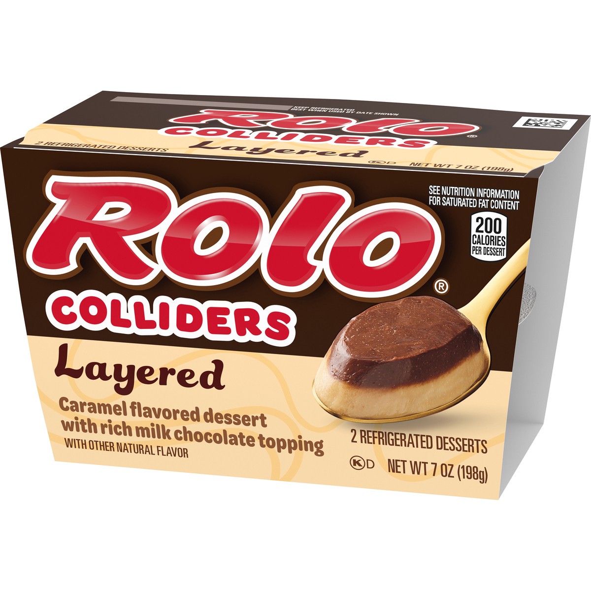 slide 3 of 9, Rolo COLLIDERS Layered ROLO Refrigerated Dessert, 2 ct Pack, 7 oz