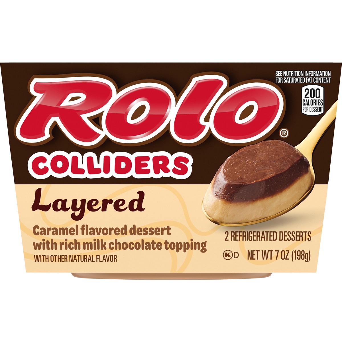 slide 6 of 9, Rolo COLLIDERS Layered ROLO Refrigerated Dessert, 2 ct Pack, 7 oz
