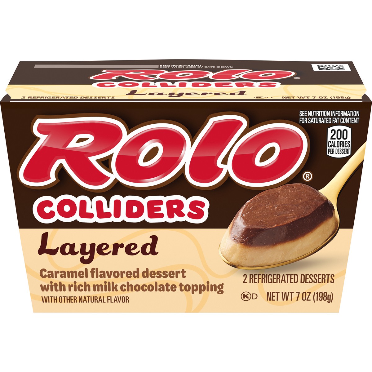 slide 1 of 9, Rolo COLLIDERS Layered ROLO Refrigerated Dessert, 2 ct Pack, 7 oz
