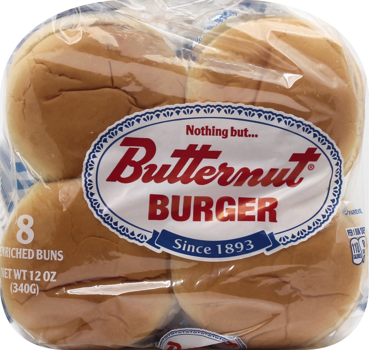 slide 9 of 9, Butternut Burger Enriched Buns 8 ea, 8 ct