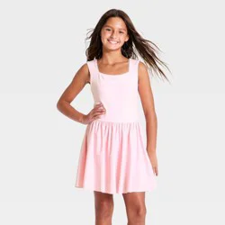 Girls' Pointelle Active Dress - All In Motion™ Light Pink L