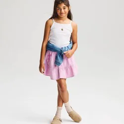 Girls' Fitted Ribbed Tank Top - Cat & Jack™ White L