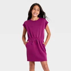 Girls' Airy Sleek Active Dress - All In Motion™ Dark Mauve XL