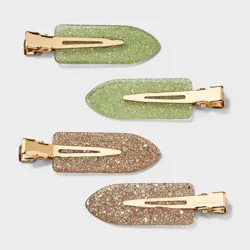 Glitter Creaseless Hair Clip Set 4pc - Wild Fable™ Multi