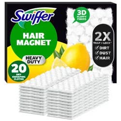 Swiffer Lemon Sweeper Hair Magnet Heavy Duty Dry Refills Floor Cleaners - 20ct