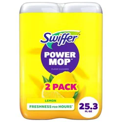 Swiffer Lemon Power Mop Solution Refill Floor Cleaners - 2ct