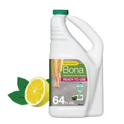 Bona Lemon Mint Cleaning Products Mop Refill Multi Surface All Purpose Floor Cleaner - 64oz