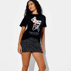 Merch Traffic Women's Sabrina Man's Best Friend Short Sleeve Graphic T-Shirt - Black M