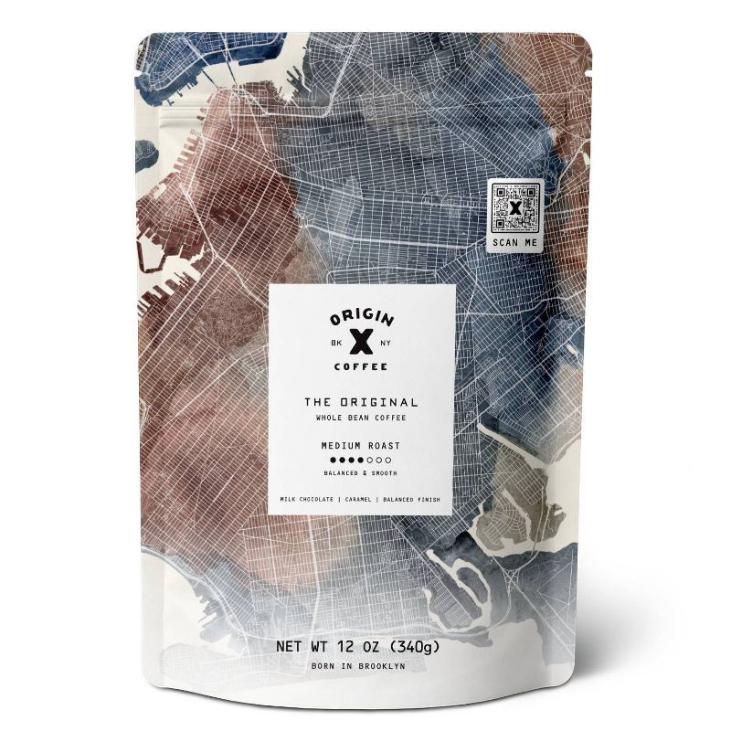 slide 1 of 4, Origin X The Original Medium Roast Whole Bean Coffee - 12oz, 12 oz