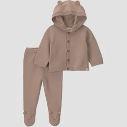 Little Planet By Carter's Baby 2pc Footed bear set - Brown Newborn