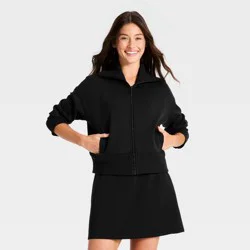 Women's Airy Sleek Full Zip Jacket - All In Motion™ Black L