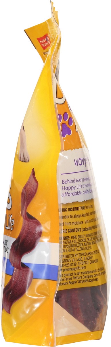 slide 8 of 9, Paws Happy Life Wavy Strips Bacon Flavor Dog Treats 25 oz, 25 oz