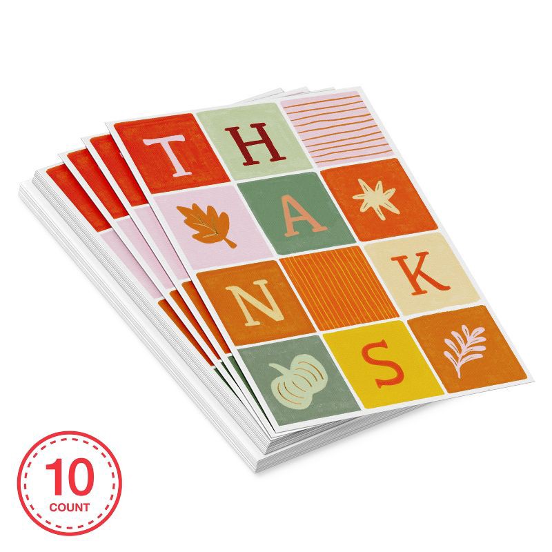 slide 1 of 5, American Greetings 10ct Fall Stationery Thank You Blocks, 10 ct