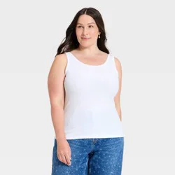 Women's Iconic Scoop Neck Tank Top - Universal Thread™ White XXL