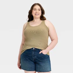 Women's Iconic Scoop Neck Tank Top - Universal Thread™ Green XXL