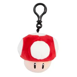 Club Mocchi Mocchi Super Mario Mushroom Plush Clip-On