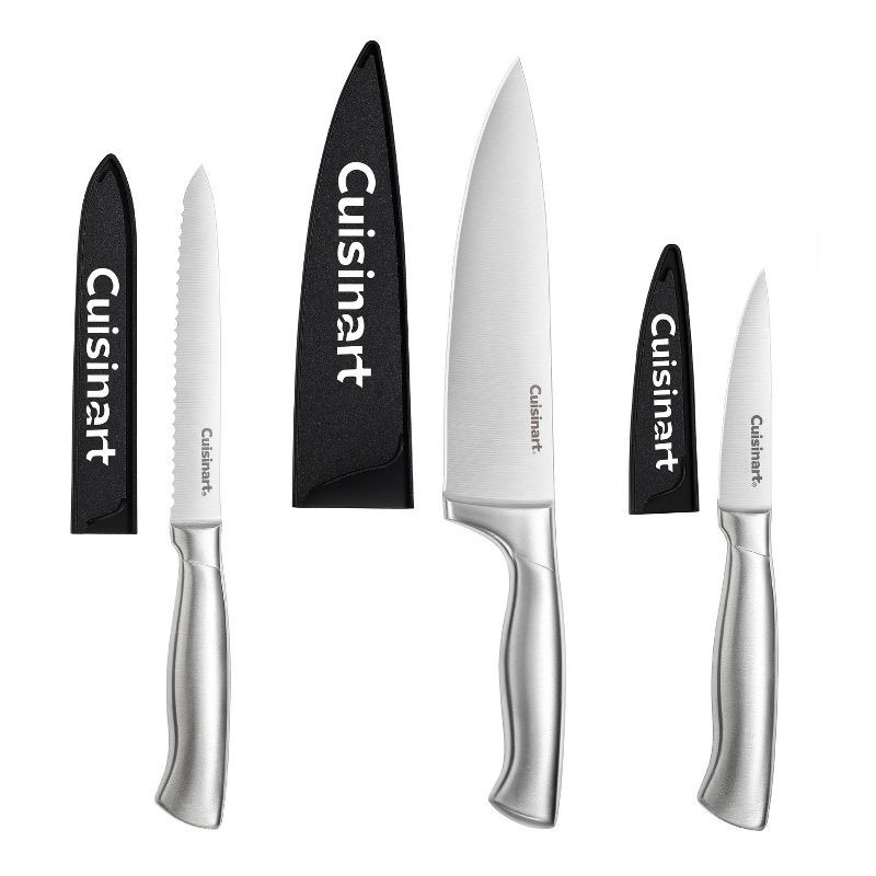 slide 1 of 4, Cuisinart Classic 3pc Chef Knife Set with Blade Guards, 3 ct